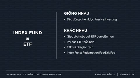 Bài 3.5 Đầu Tư Vào Index Fund & ETF