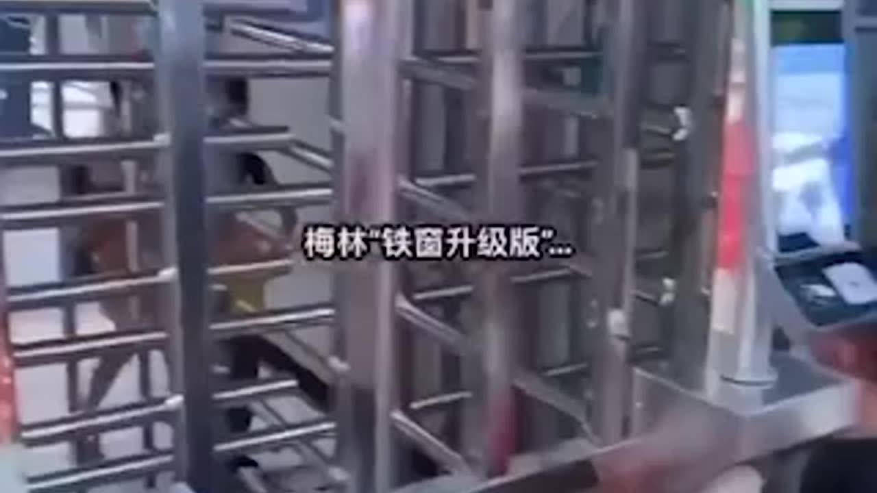 In China, airport-style security barriers, equipped with cameras to leave their own neighbourhoods.