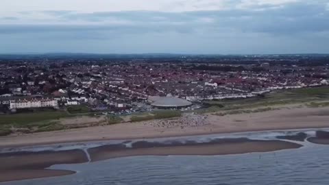 Crosby beach Liverpool uk