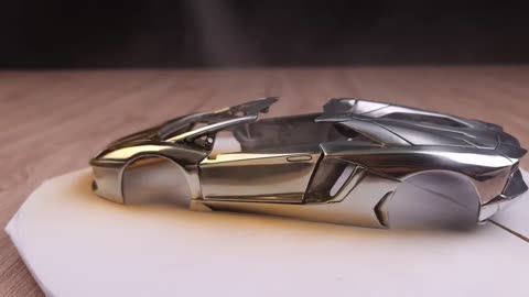 Restoration LAMBORGHINI AVENTADOR to 24k Gold --- AF invention