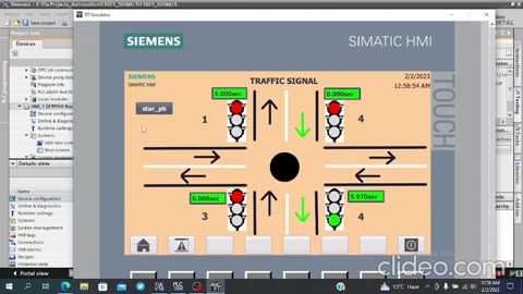 Traffic light controlling using s71200 and tia portal