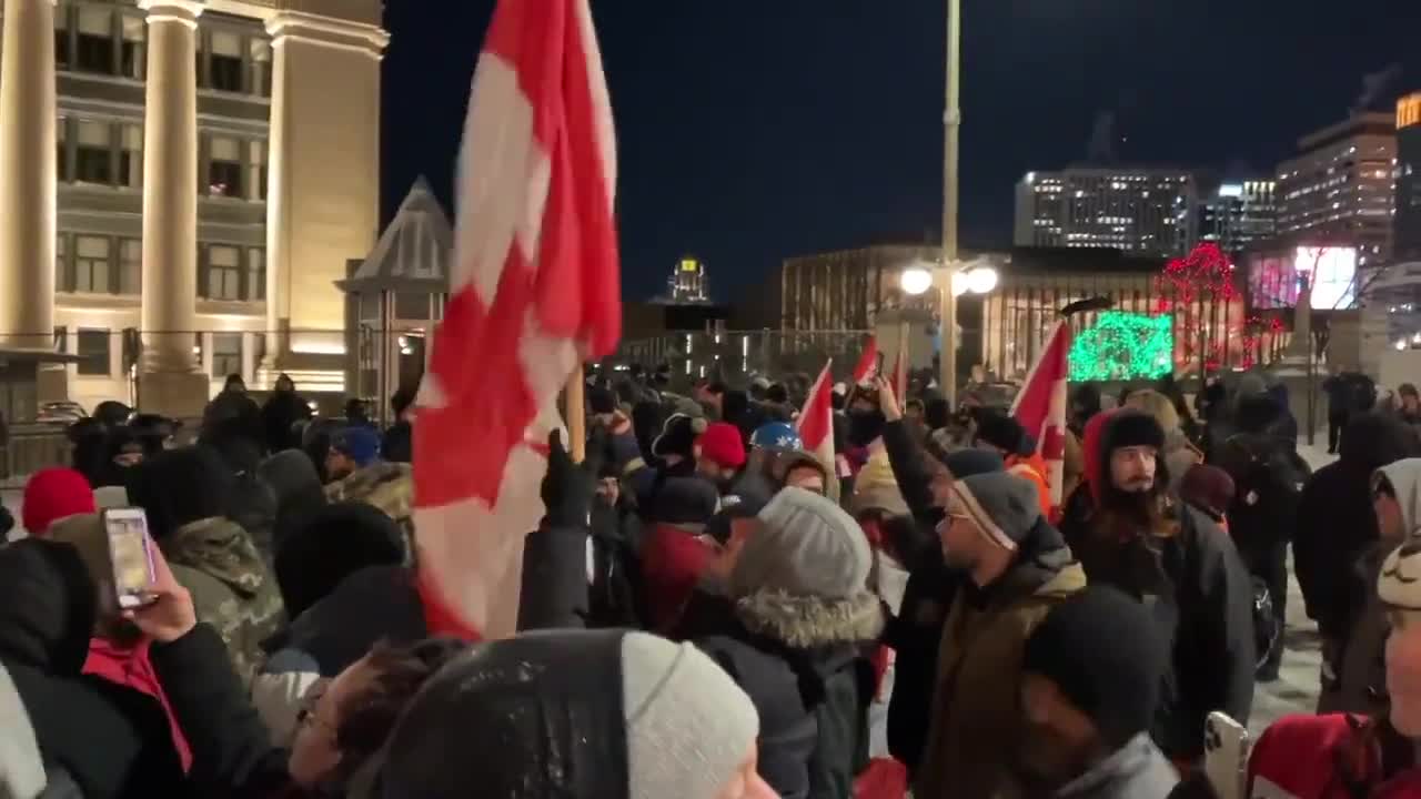 Ottawa protesters HOLDING THE LINE