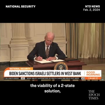 Joe Biden Sactioned Isralies In West Bank