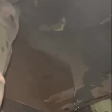 Ukraine soldiers complains that because of the shelling, his door was blown out by an explosive