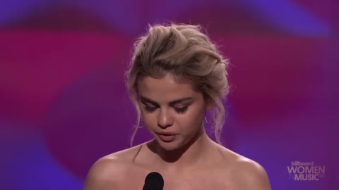 Selena Gomez Tearfully Accepts Woman of the Year Award at Billboard's Women in Music 2017