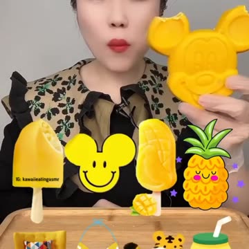 Pineapple Icecream Eating Challenge | #asmr #food #shorts #funnyfasteat