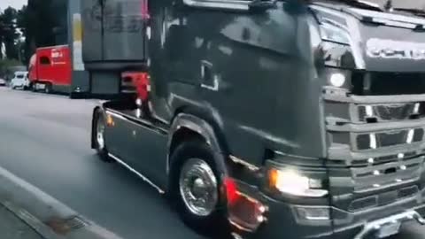 Big truck driving