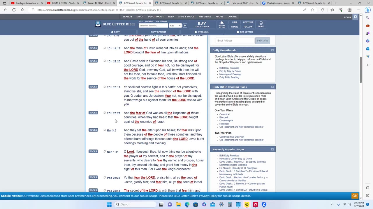 Continue fearing the lord