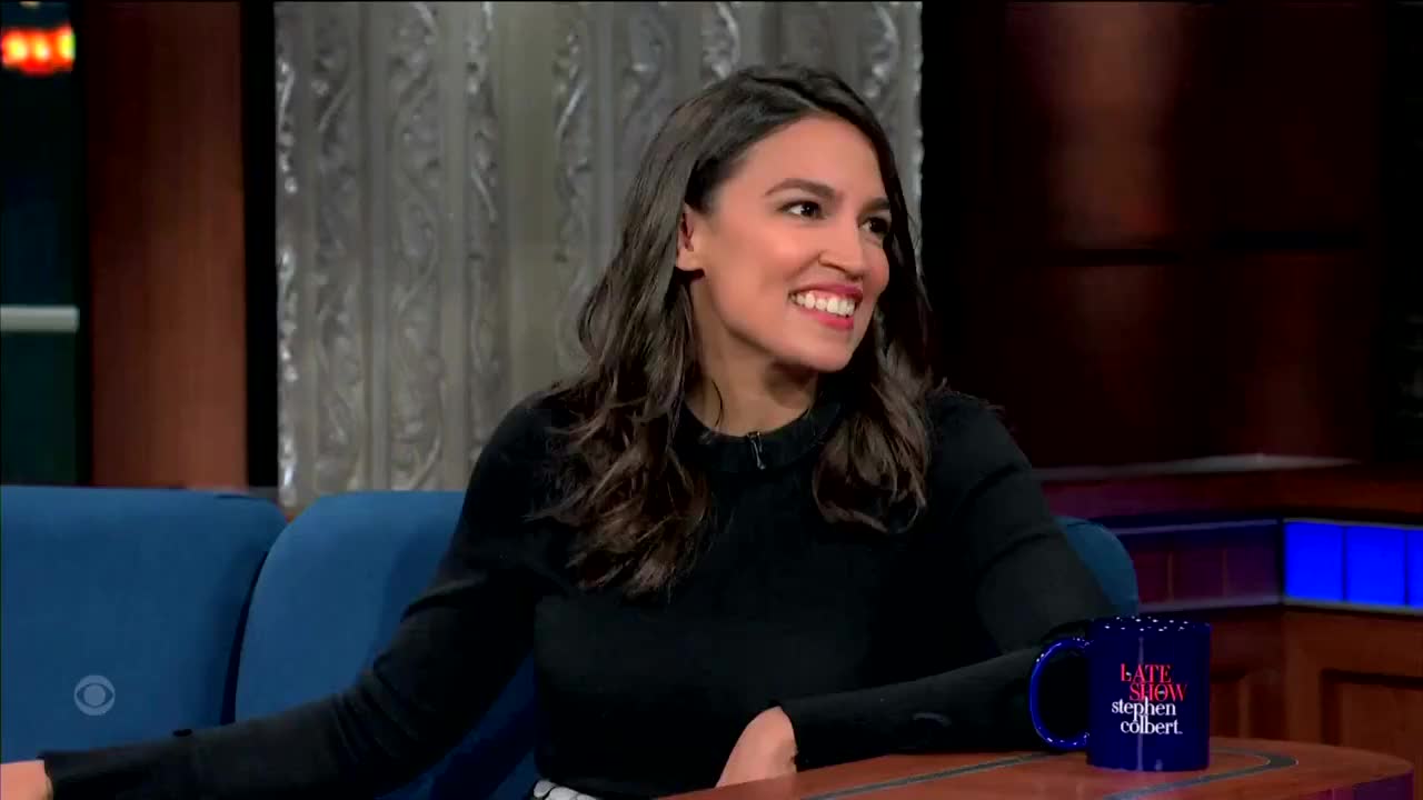 WATCH: Stephen Colbert Asks AOC If She’ll Run for President