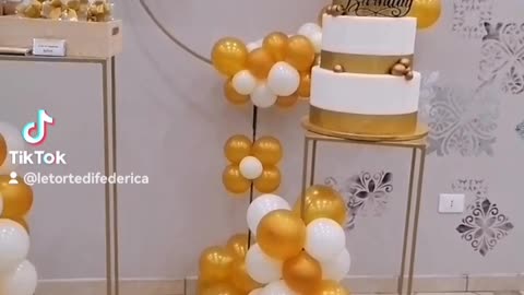 40 anni festa a tema oro e bianco