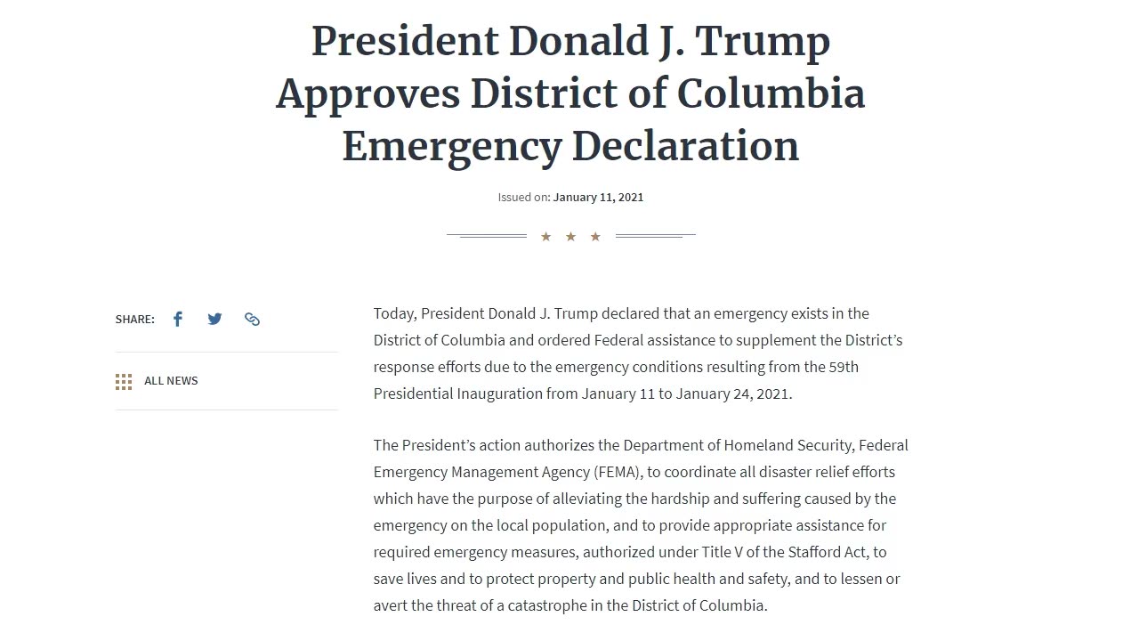 Trump Declares Emergency In DC as 15,000 Troops Enter Washington