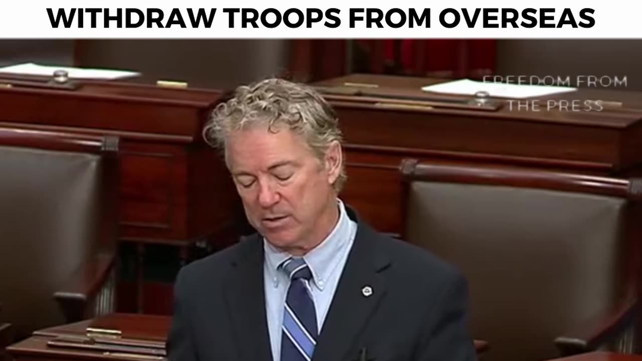 "LET'S FINALLY BRING OUR TROOPS HOME" - Rand Paul Invokes War Powers Act