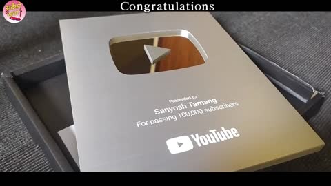 YouTube silver play button on my YouTube channel