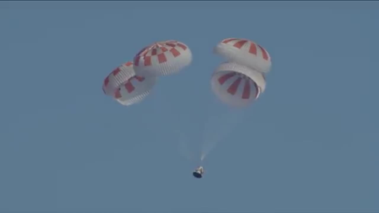 SpaceX Crew Dragon Return from space station on Demo_1Mission