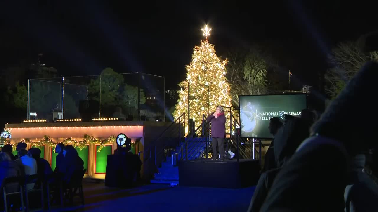 President Joe Biden lights the National Christmas Tree to kick off holiday season