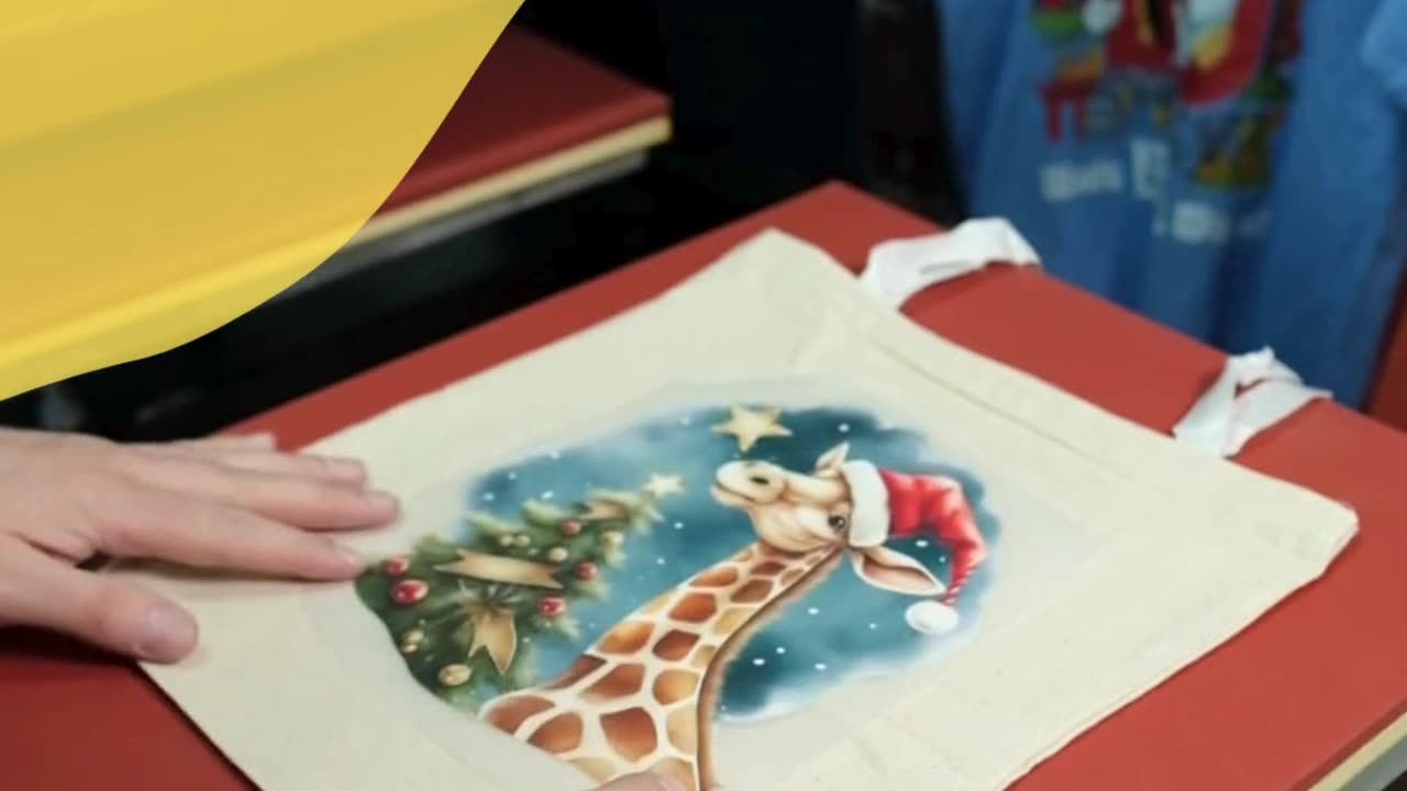 Sparkle Your Holidays: Create Christmas Giraffe Cotton Bags with Fast DTF