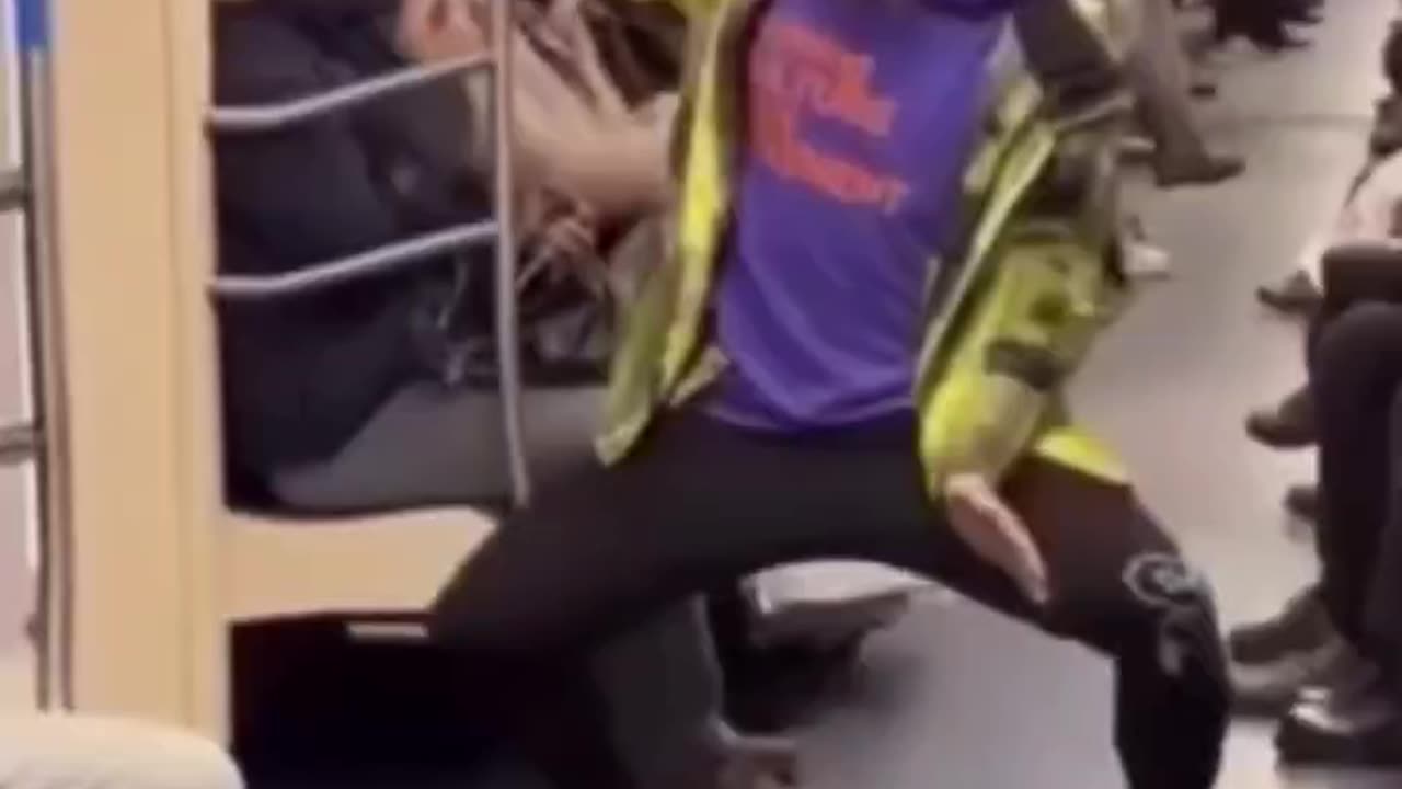 Electricity shock dance in metro