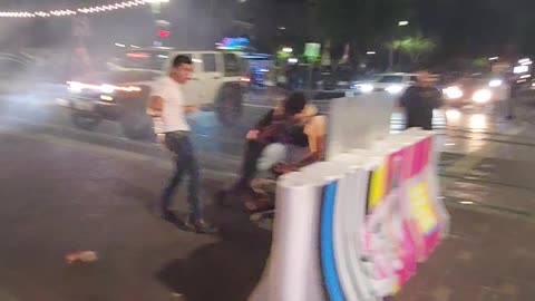 Wild Street fight in Houston