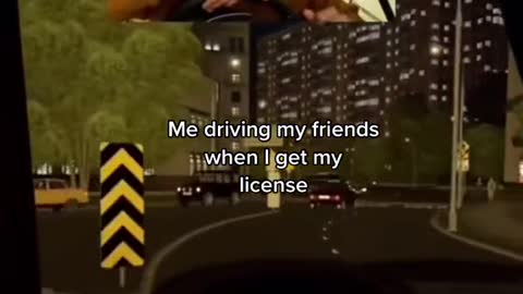 Me driving my friends when I get my license