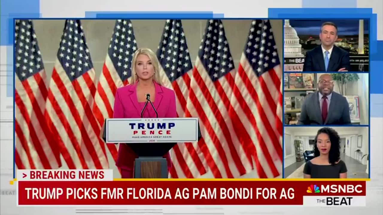 MSNBC melts down over Pam Bondi nomination as U.S. Attorney General