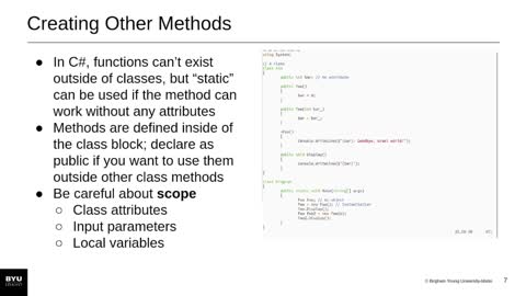 Introduction to Classes in C#