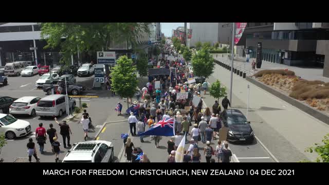 ChCh Freedom Rally 4th Dec 2021 Drone Video by Craig Broomhall