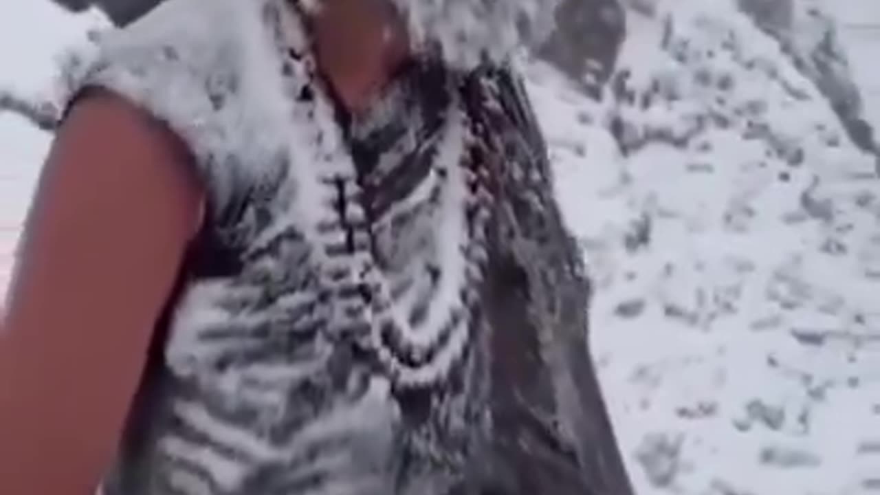 Indian Yogi Satyendar Nath Ji Meditates In Sub Zero Temperatures In The Himalayas