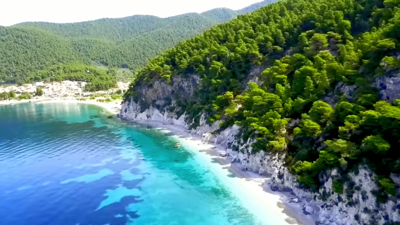 Sea waves & beach drone video || Nuture video