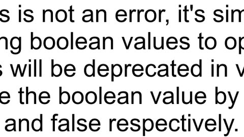 DeprecationWarning A boolean value was passed to optionsoperatorsAliases This is a noop with v5 and