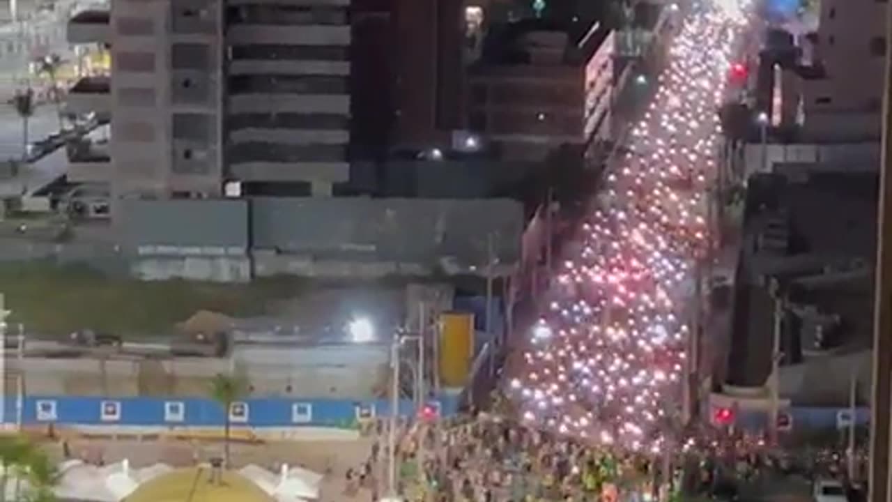 Massive rally in Fortaleza, Brazil, in support of Jair Bolsonaro.