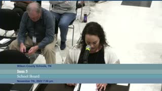 11/7/22 Wilson County School Board Meeting - Kendra Lyons