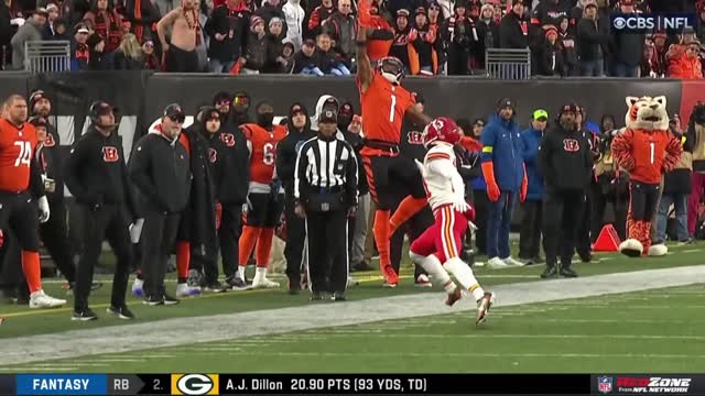 Ja'Marr Chase INSANE one-handed catch out of bounds