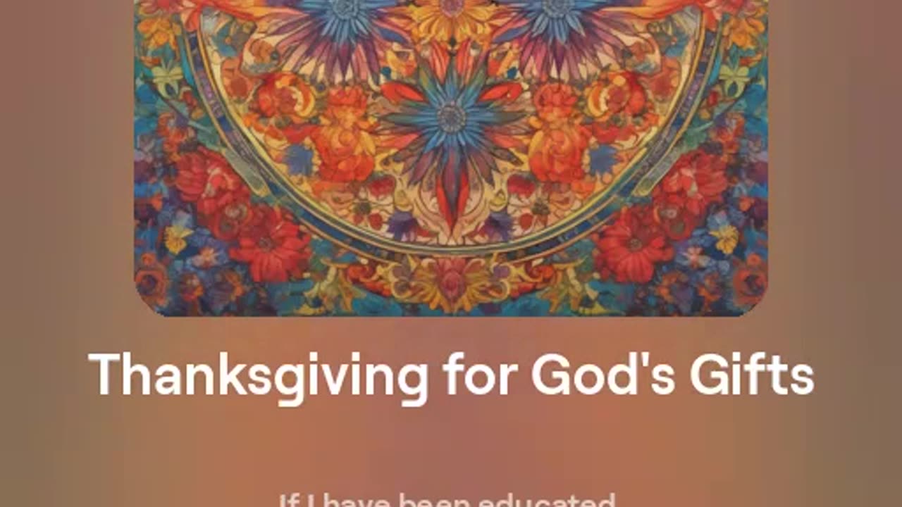 Thanksgiving for God's Gifts - St Louis De Montford