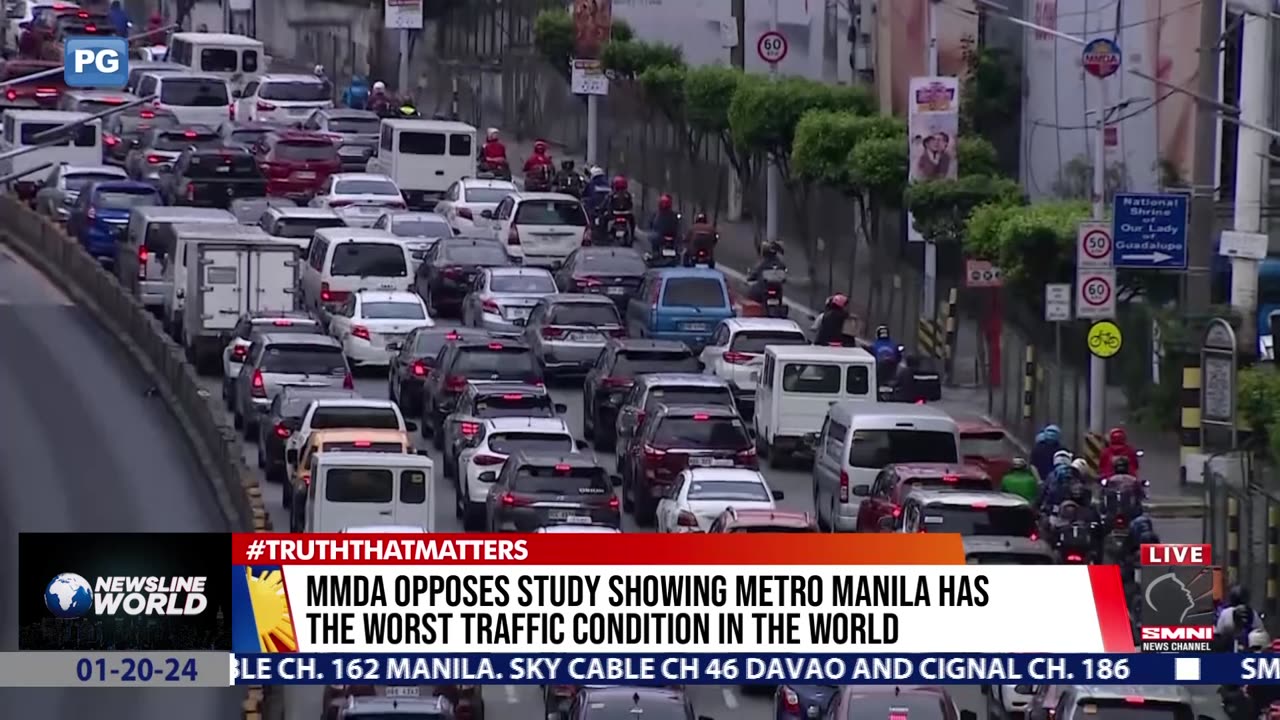 MMDA disputes a study ranking Metro Manila as the world's worst traffic