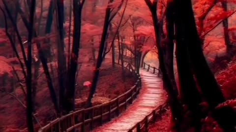 Nature ( red trees)