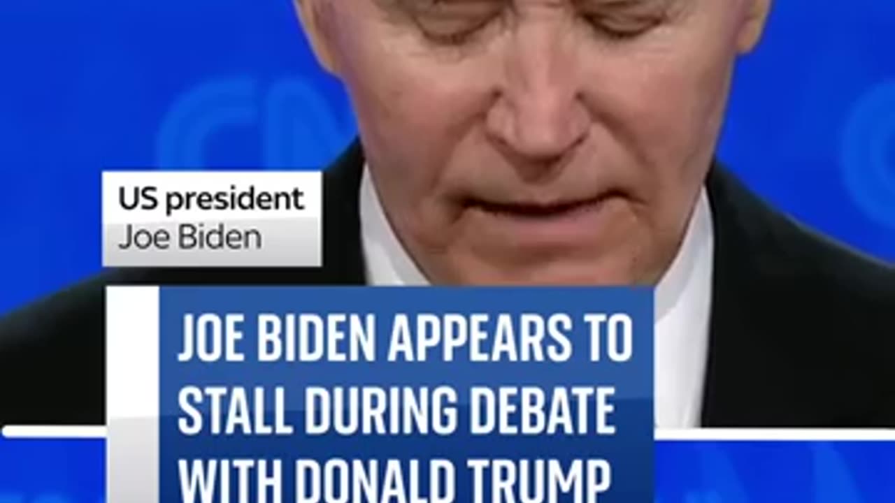 Joe Biden appears to stall during US presidential debate with Donald Trump