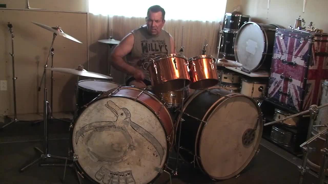 Vintage 1930's Ludwig 28x12 bass drum Sound Test