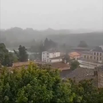 🇫🇷 France: Large tree destroyed by incredible lightning strike in Auger, De Sèvres - 06/29/24