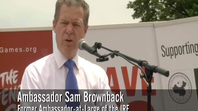 Amb. Sam Brownback: "Stop the Genocide Games" rally in DC