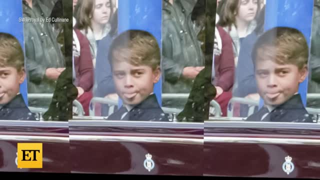 Prince George Sticks His Tongue Out Amid Queen's Funeral