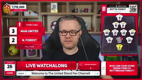 MANCHESTER UNITED vs NOTTINGHAM FOREST LIVE with Mark GOLDBRIDGE!