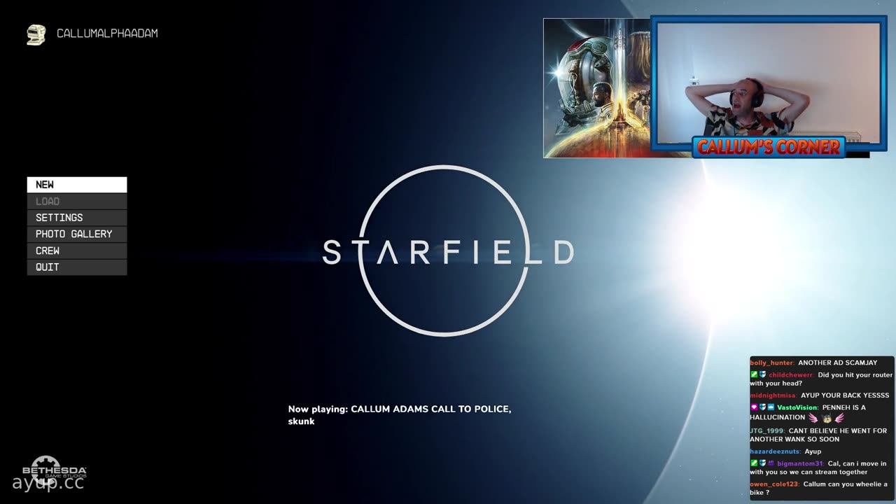 ayupcc - Callum's Corner - 06/09/23 - Starting Starfield - the 1st Stream