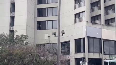 Anti-Israel protesters tear down an American flag in San Francisco and hoist a Palestinian flag