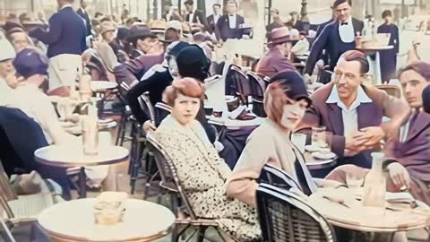 Paris 1920s in color [60fps, Remastered] w_sound design added