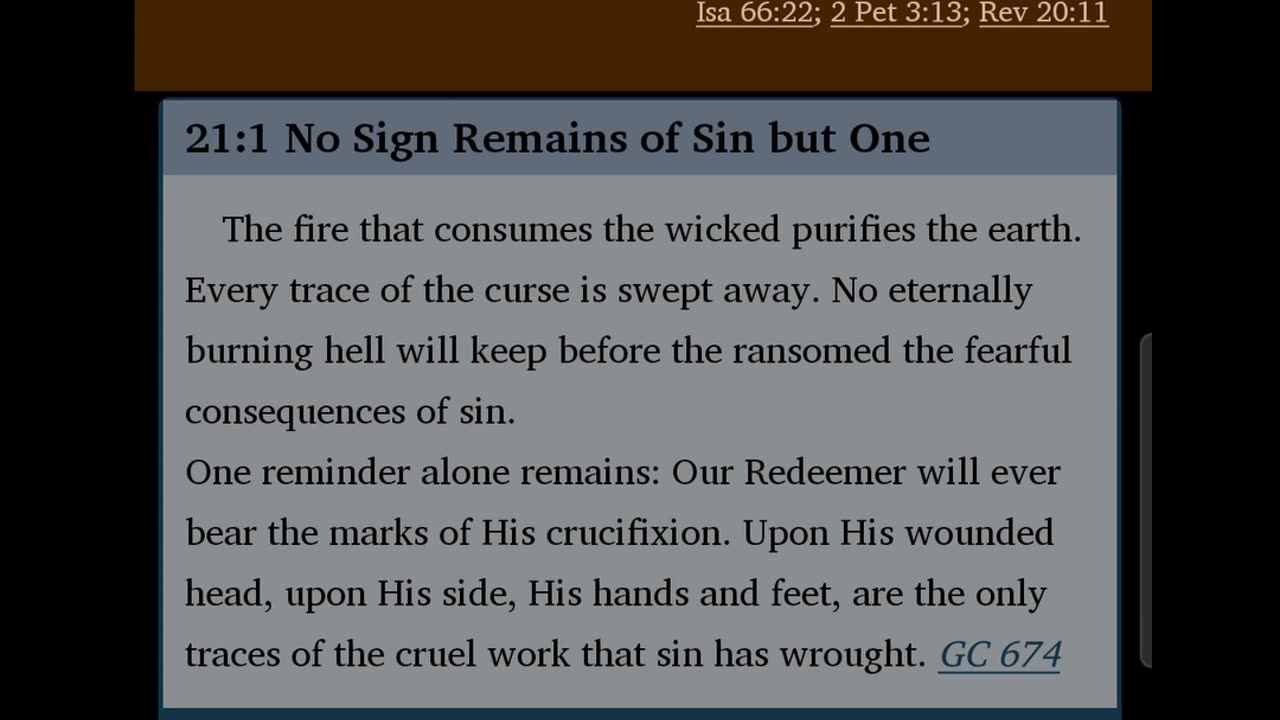 Bible Commentary from the Spirit of Prophecy 168: Revelation 21:1