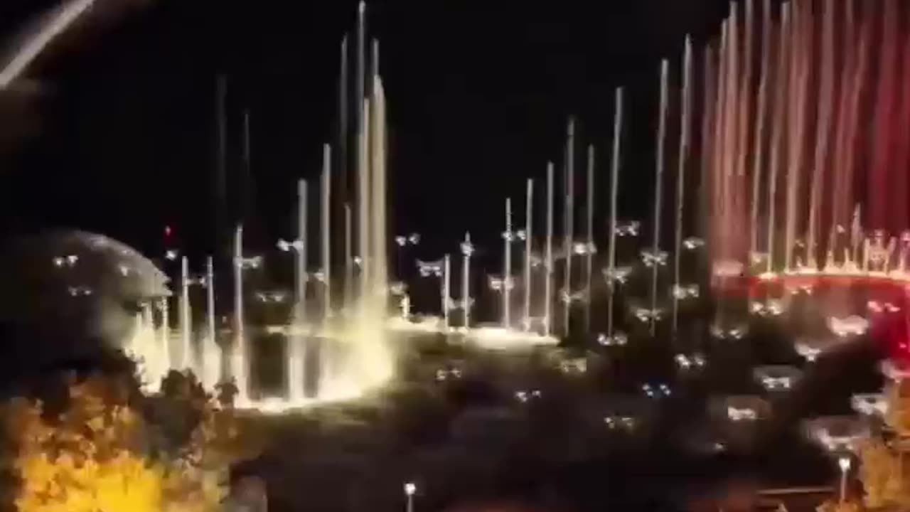 The impressive musical fountain in Hangzhou is a mesmerizing sight, China.