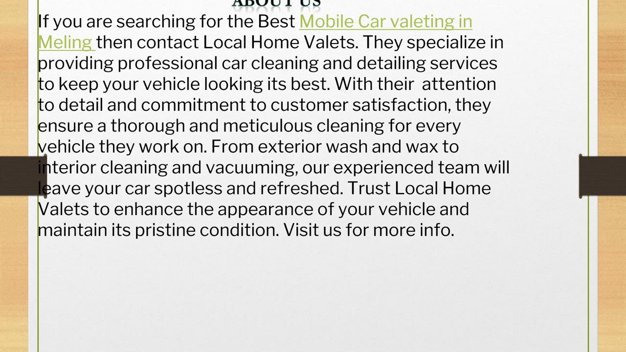 The Best Mobile Car valeting in Meling