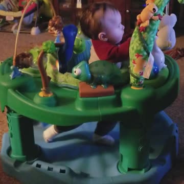 Baby loves his excercauser