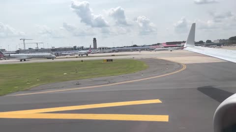 American 737-800 Takeoff out of Charlotte, Inflight, Firm Landing at New York JFK