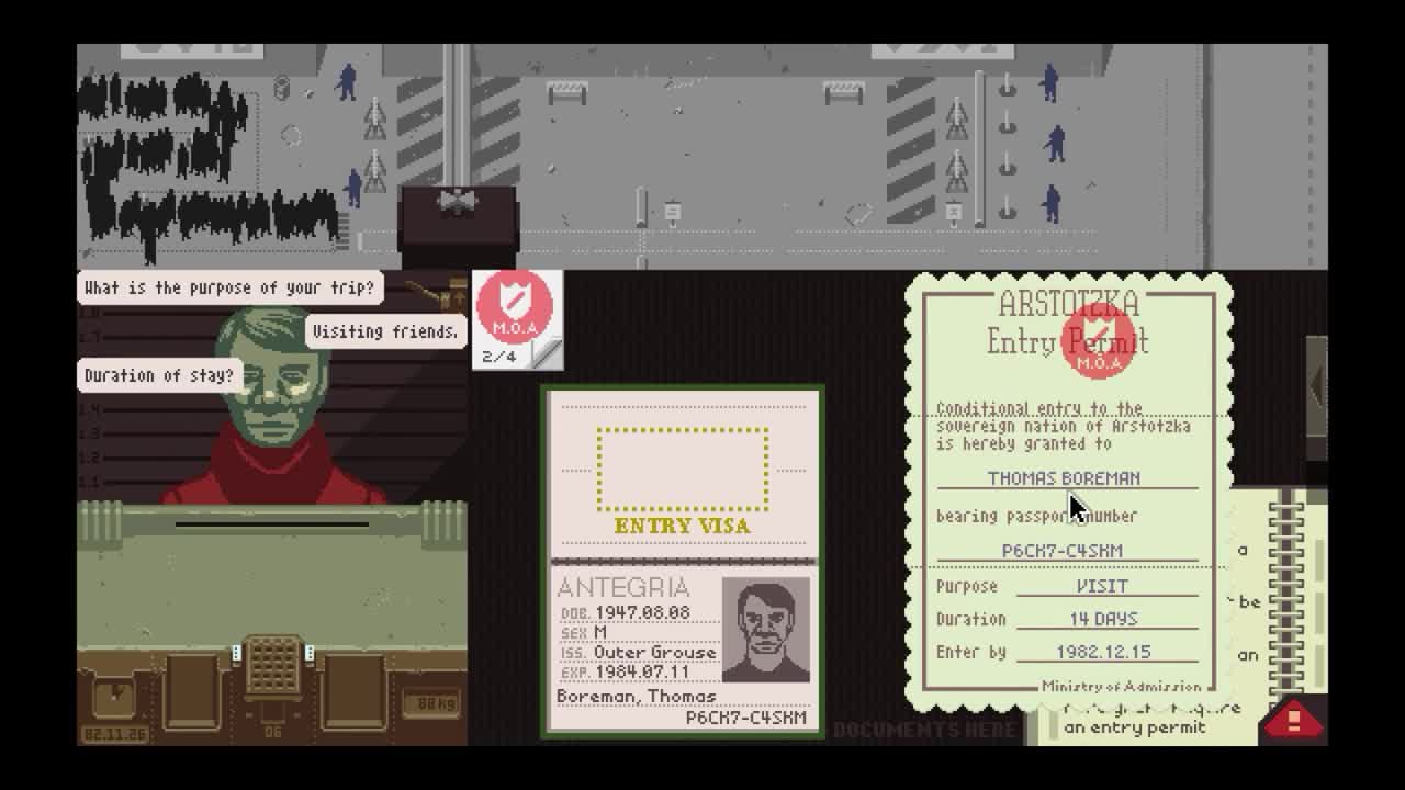 Papers, Please (Part 1) [Entry is not Guaranteed]